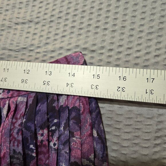 Vintage Brownstone Studio Made in USA Union Label Pleated Floral Accordion Skirt - Picture 6 of 7